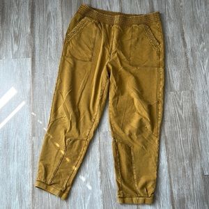Saturday Sunday by Anthropologie Gold Mustard Cargo Jogger Style Sweatpants